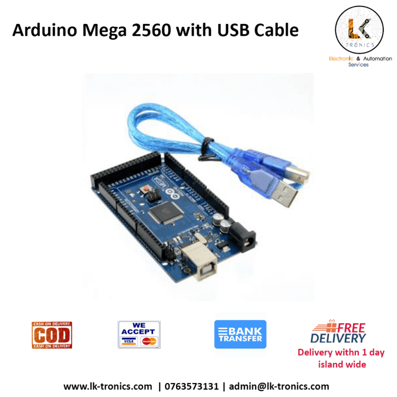 Arduino Mega 2560 [Original] with cable | LK TRONICS TRADING