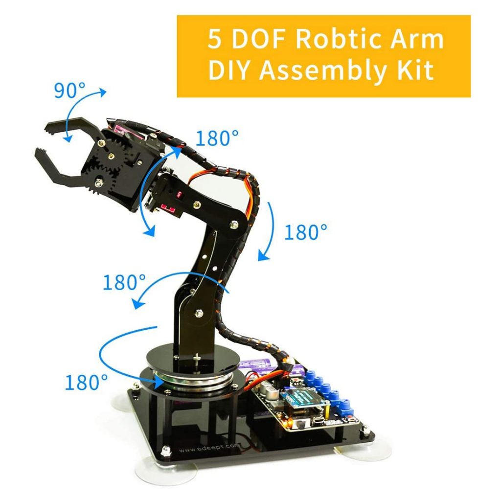 5 Axis Controll Robot Arm For Arduino Stem Full Set| LK-Tronics