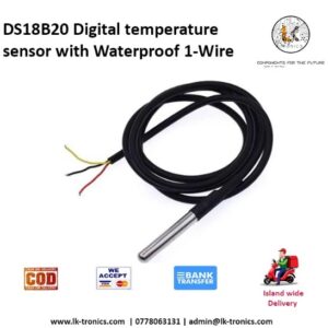 DS18B20 Waterproof Temperature Sensor with Waterproof 1-Wire