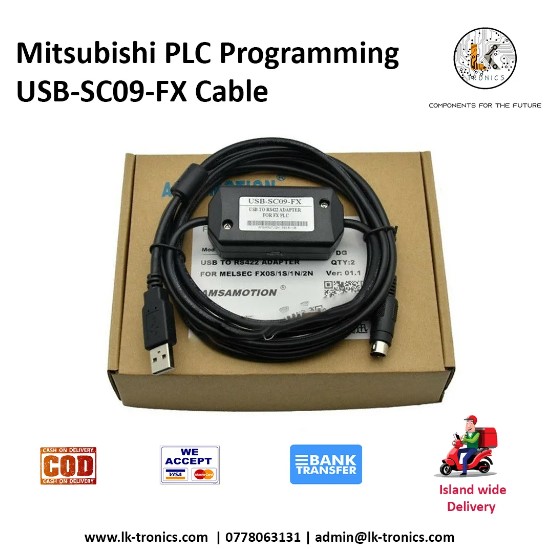 Mitsubishi PLC Programming USB SC09 FX Cable
