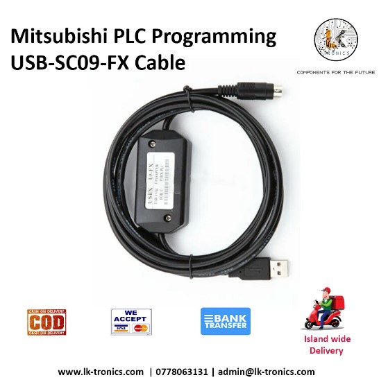 Mitsubishi PLC Programming USB SC09 FX Cable - Image 2
