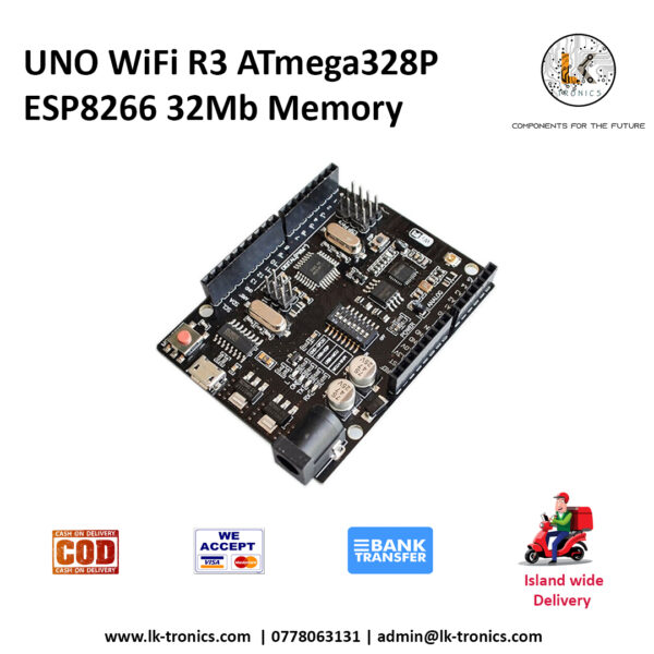 UNO WiFi R3 ATmega328P ESP8266 32Mb Memory