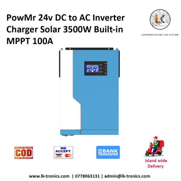 PowMr 24v DC to AC Inverter Charger Solar 3500W