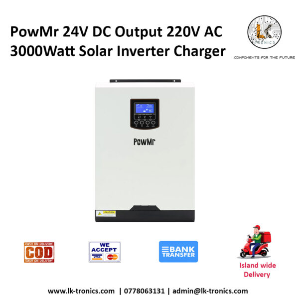 PowMr 24V DC Output 220V AC 3000Watt Solar Inverter Charger