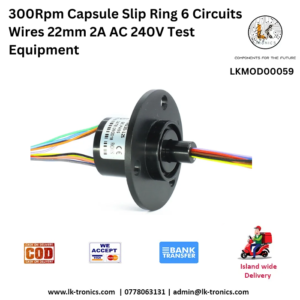 300Rpm Capsule Slip Ring 6 Circuits Wires 22mm 2A AC 240V Test Equipment