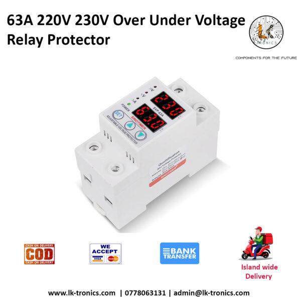 63A 220V 230V Over Under Voltage Relay