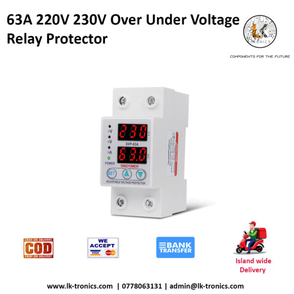 63A 220V 230V Over Under Voltage Relay