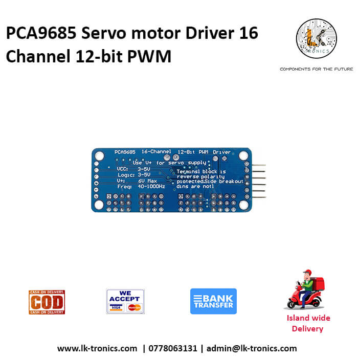 PCA9685 Servo motor Driver for arduino