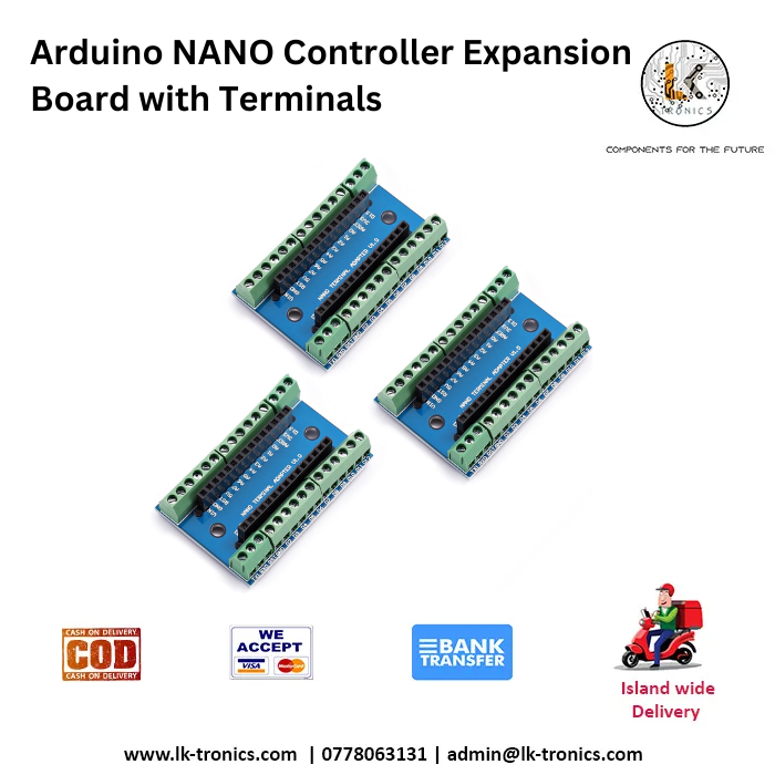 Arduino Nano 3 Expansion Terminal Adapter Board Module – DIY Prototyping Kit