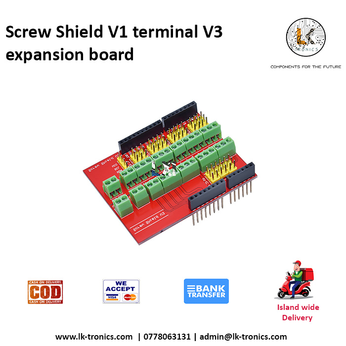 Screw Shield V1 terminal V3 expansion board is compatible UNO R3 (Without Board)