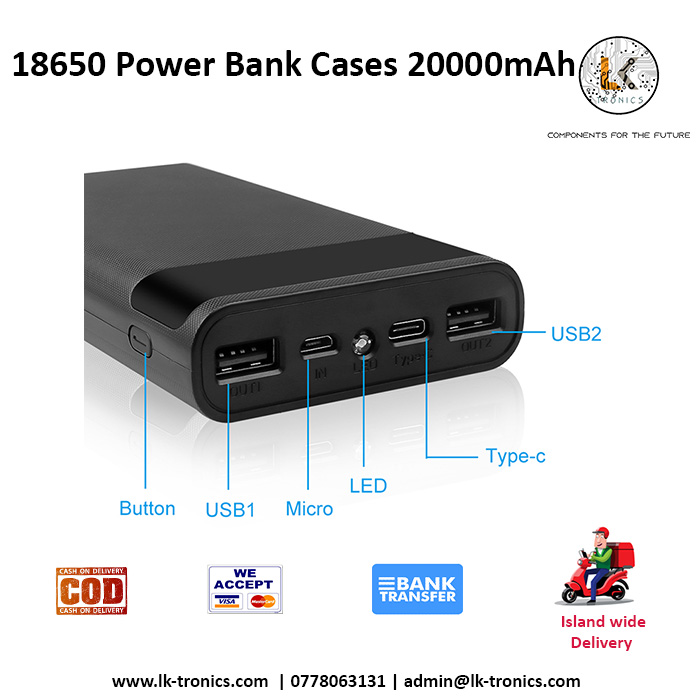 18650 Power Bank Cases 20000mAh