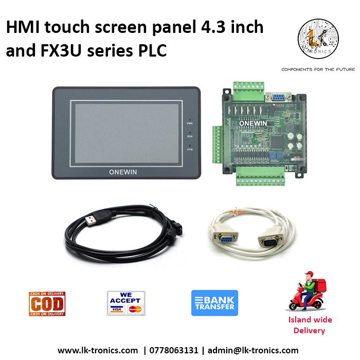 HMI touch screen panel 4.3 inch and FX3U series PLC