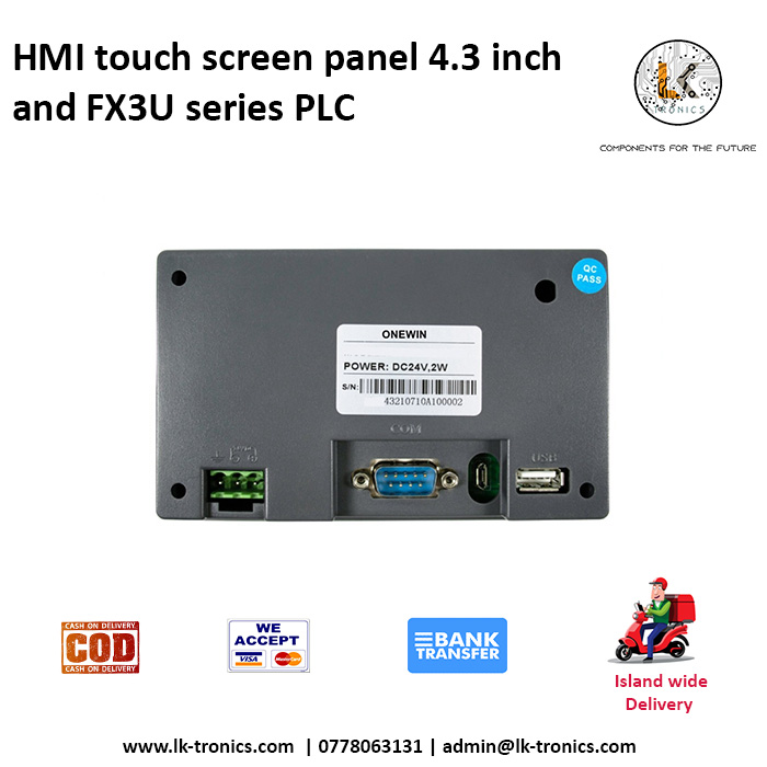 HMI touch screen panel 4.3 inch and FX3U series PLC