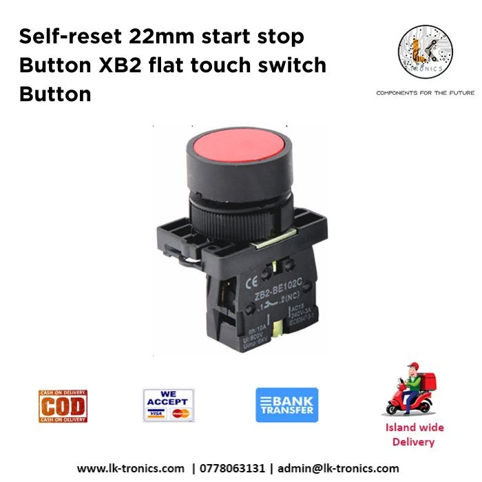 Self-reset 22mm start stop Button
