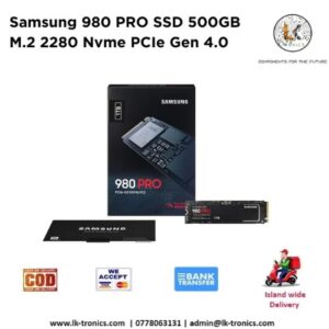 Samsung 980 PRO SSD 500GB M.2 2280 Nvme PCIe Gen 4.0