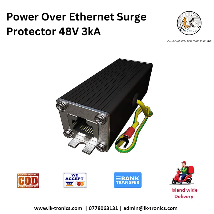 Power Over Ethernet Surge Protector 48V 3kA