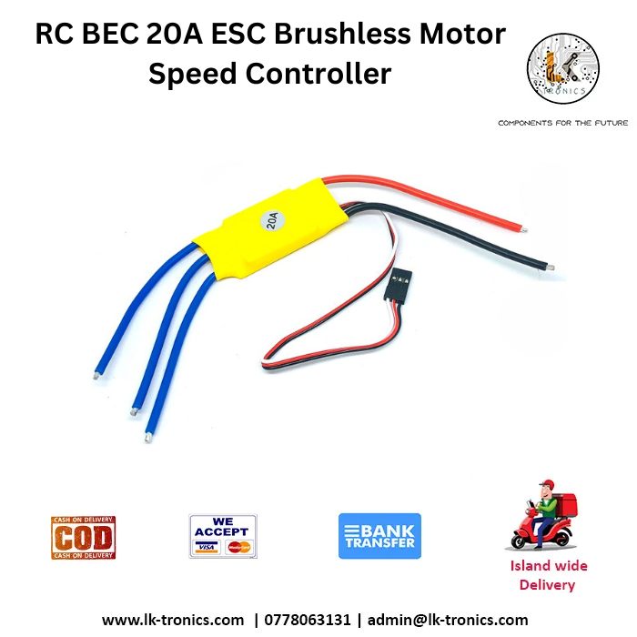 Simonk 20A ESC RC BEC Brushless Motor Speed Controller