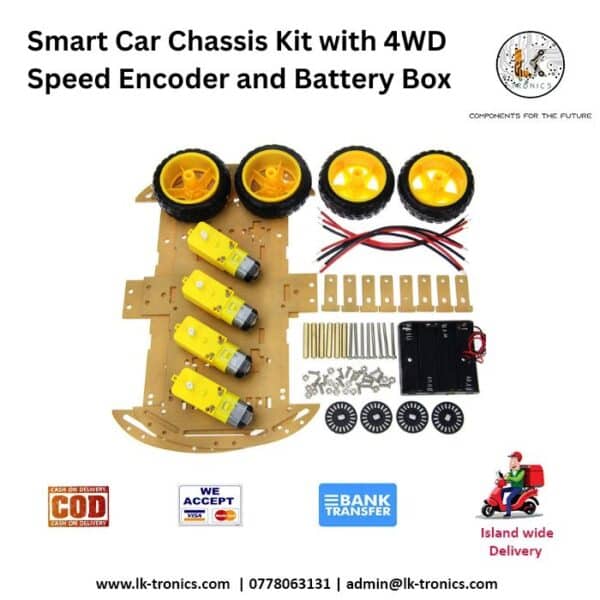 Smart Car Component Assembly Smart Car Chassis Kit with 4WD Speed Encoder and Battery Box | LK ...