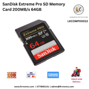 SanDisk 64GB Extreme Pro SD Memory Card 200MB/s