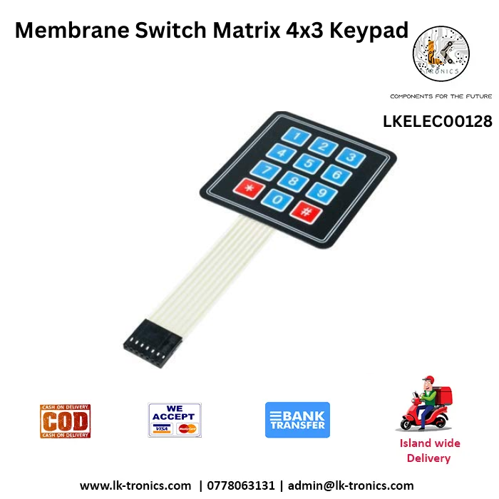 Membrane Switch Matrix 4x3 Keypad