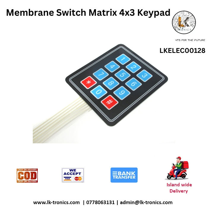 Membrane Switch Matrix 4x3 Keypad