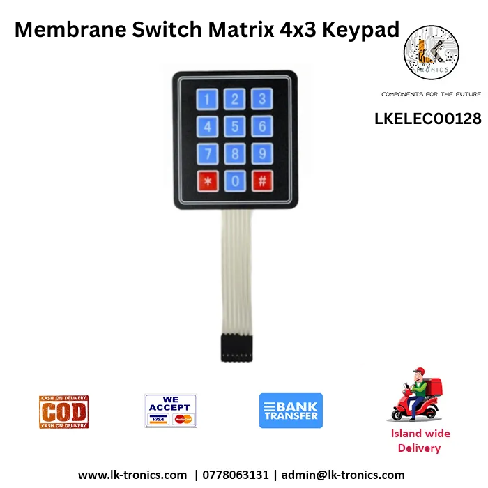 Membrane Switch Matrix 4x3 Keypad