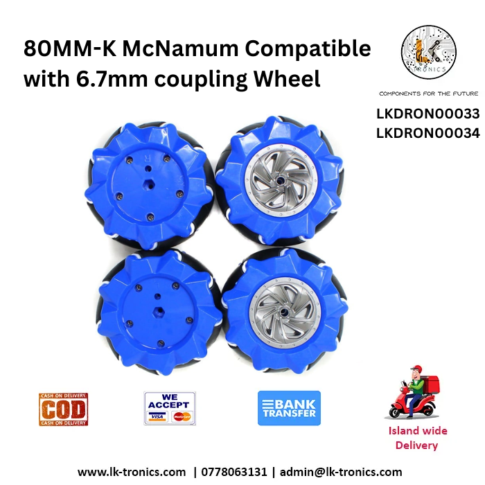 80MM-K McNamum Wheel Compatible with 6.7mm Coupling