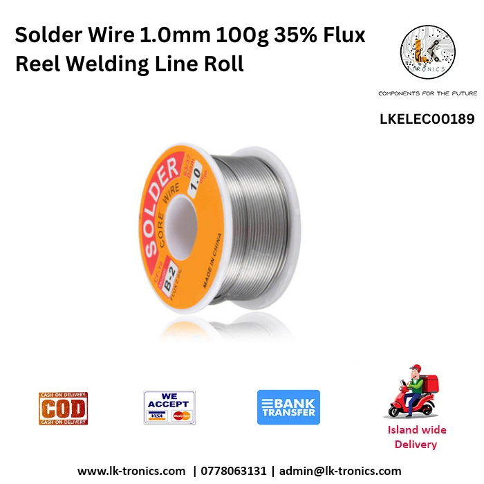 Solder Wire 1.0mm 100g 35% Flux Reel Welding Line