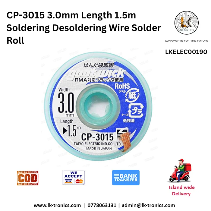 CP-3015 3.0mm 1.5m Soldering Desoldering Wire Solder Roll