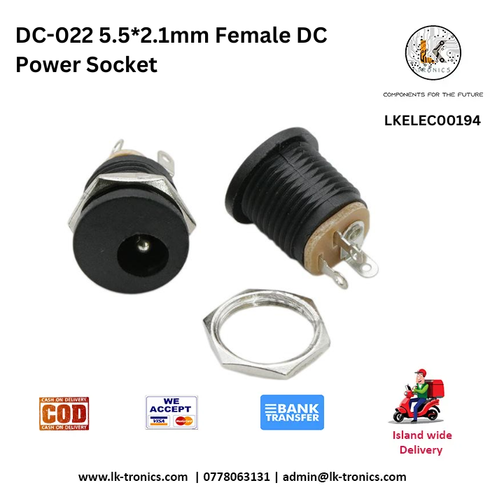 DC-022 5.5*2.1mm Female DC Power Socket"