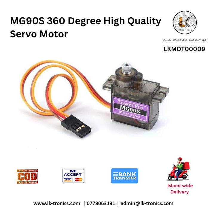 MG90S 360 Degree High Quality Servo Motor"