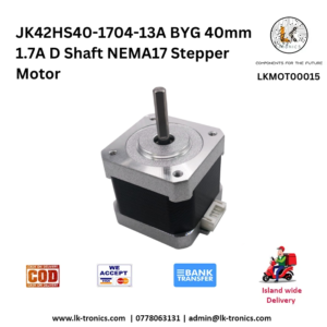JK42HS40-1704-13A BYG 40mm 1.7A D Shaft NEMA17 Stepper Motor