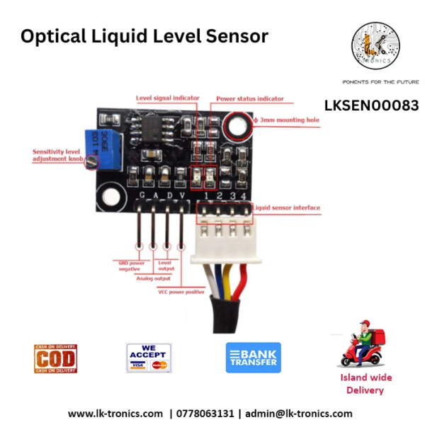 Optical Infrared Water Liquid Level Sensor with Module | LK TRONICS TRADING