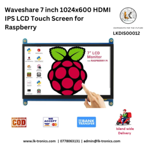 Waveshare 7 inch 1024x600 HDMI IPS LCD Touch Screen for Raspberry