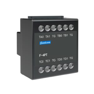 Samkoon F-4PT PT100 Temperature Input Expansion Module on DIN rail