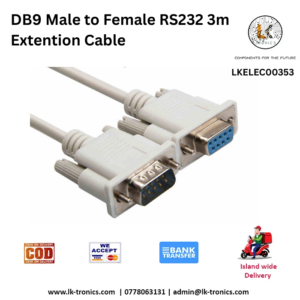 DB9 Male to Female 3m RS232 serial extension cable for industrial devices
