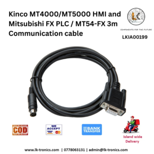 Kinco MT4000/MT5000 HMI and Mitsubishi FX PLC MT54-FX 3m Communication cable