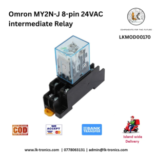 Omron MY2N-J 8-pin 24VAC DPDT intermediate relay, plug-in type, front view