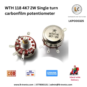 WTH 118 4K7 2W single turn carbon film potentiometer with 6mm shaft